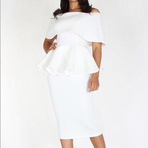 All white one piece dress